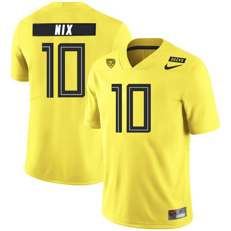 Men #10 Bo Nix Oregon Ducks College Football Jerseys Stitched Sale-Yellow